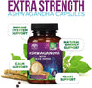 Ashwagandha Supplements 1100Mg - High-Absorption Ashwagandha Root Extract Powder with Black Pepper for Max Absorption - Herbal Supplement for Women & Men, Gluten Free, Bottled in USA - 60 Capsules